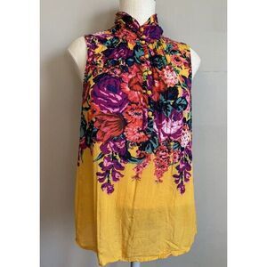 MEADOW RUE Anthropologie Cecilia Floral Blouse Sz‎ Medium